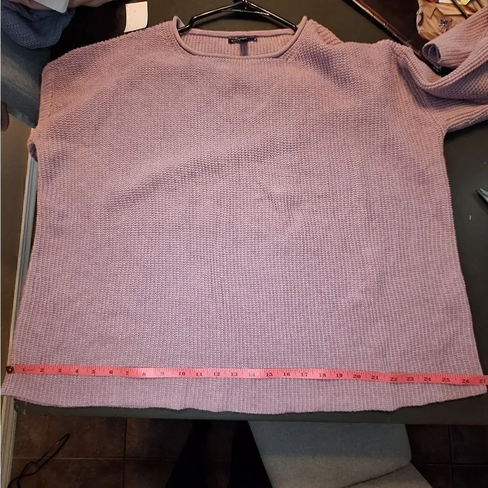 Eileen fisher knit sweater large pink/purple large
